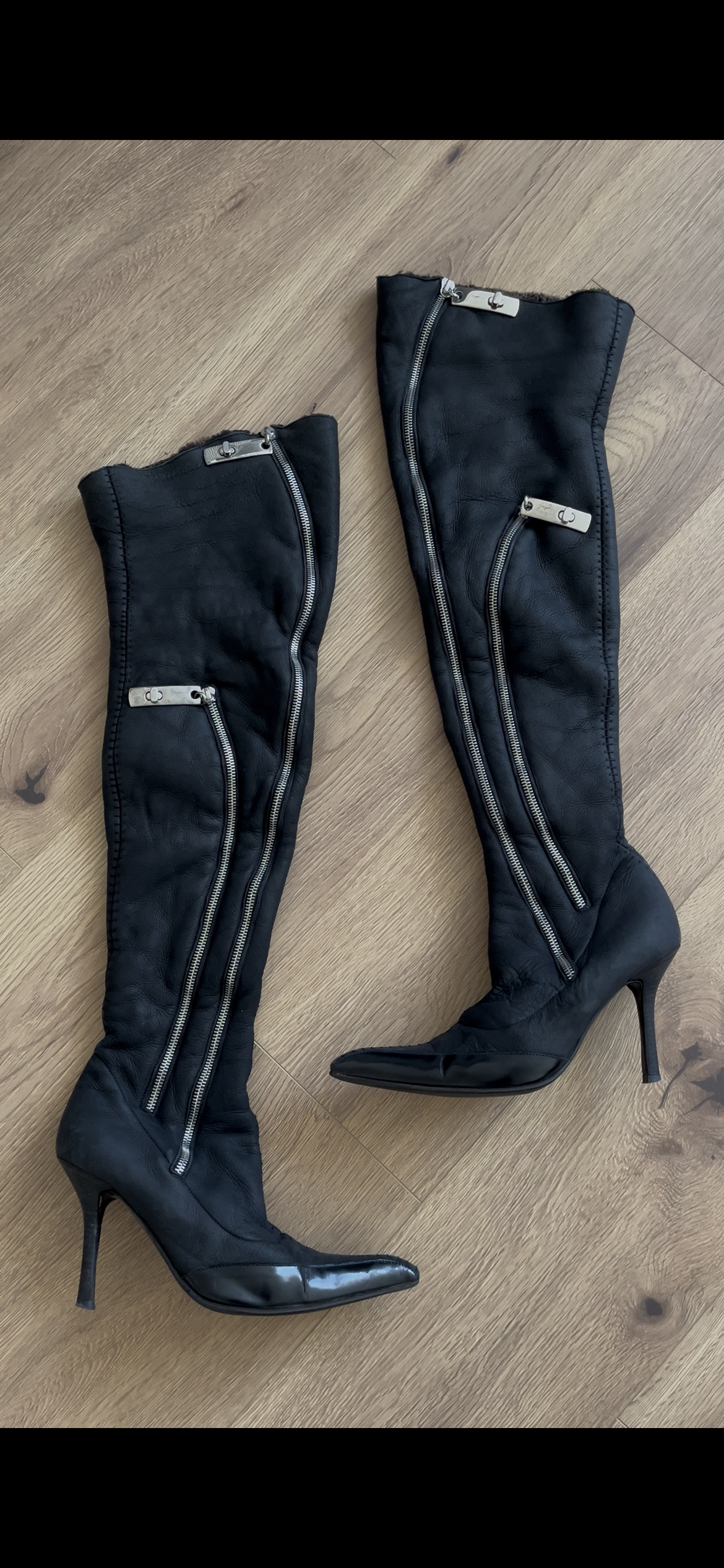 GIUSEPPE ZANOTTI ZIP THIGH BOOTS EU38