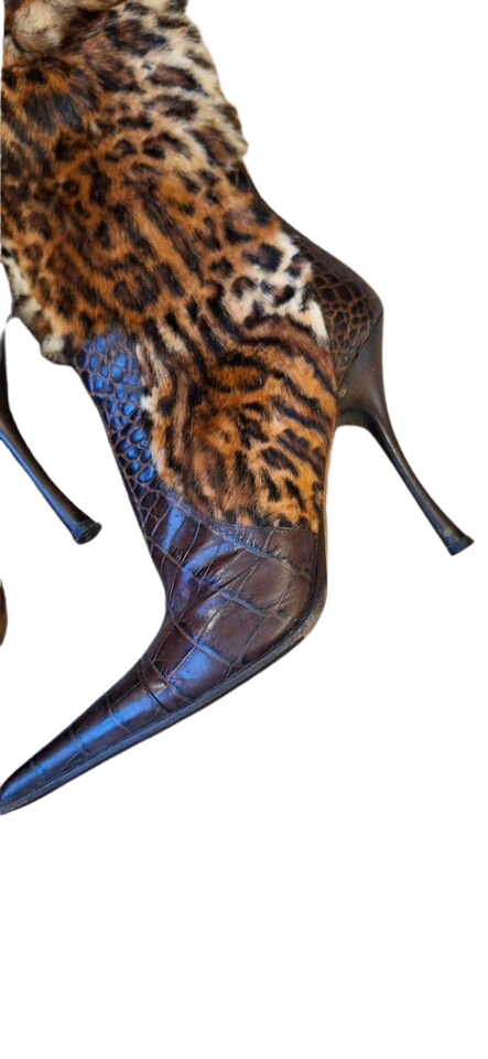 GIANMARCO LORENZI LEOPARD BOOTS EU38