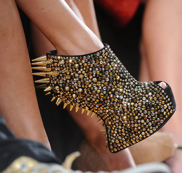ZANOTTI GOLD SPIKE BOOTIES EU37