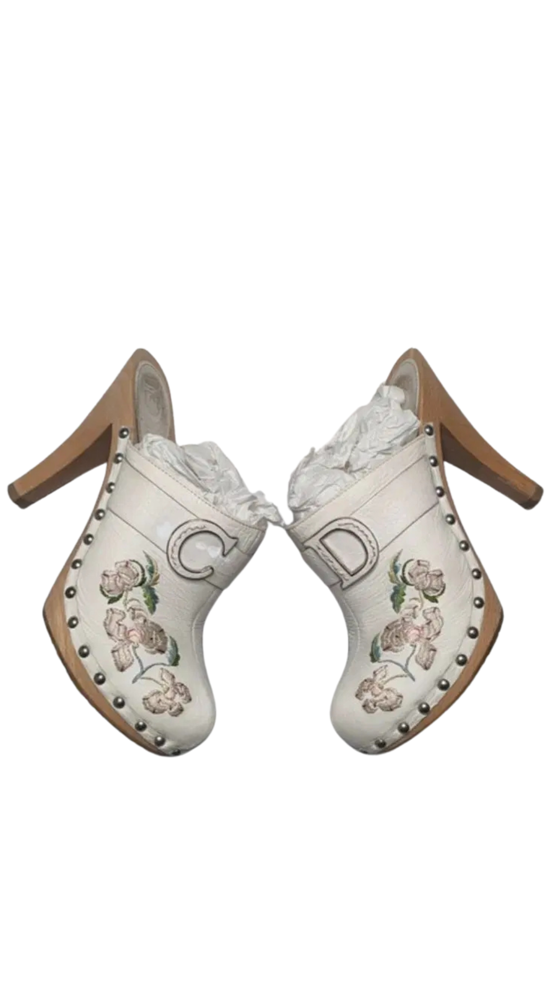 DIOR FLOWER EMBROIDERED CLOG EU37.5