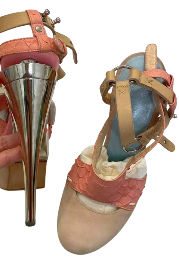 VERSACE TRIPLE PLATFORM PYTHON PUMP EU38