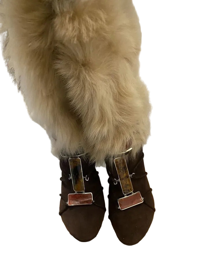 VICINI 2005 EMBELLISHED FUR BOOTS EU39 & EU37