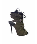 ZANOTTI ARMY KHAKI CANVAS BOOT EU38