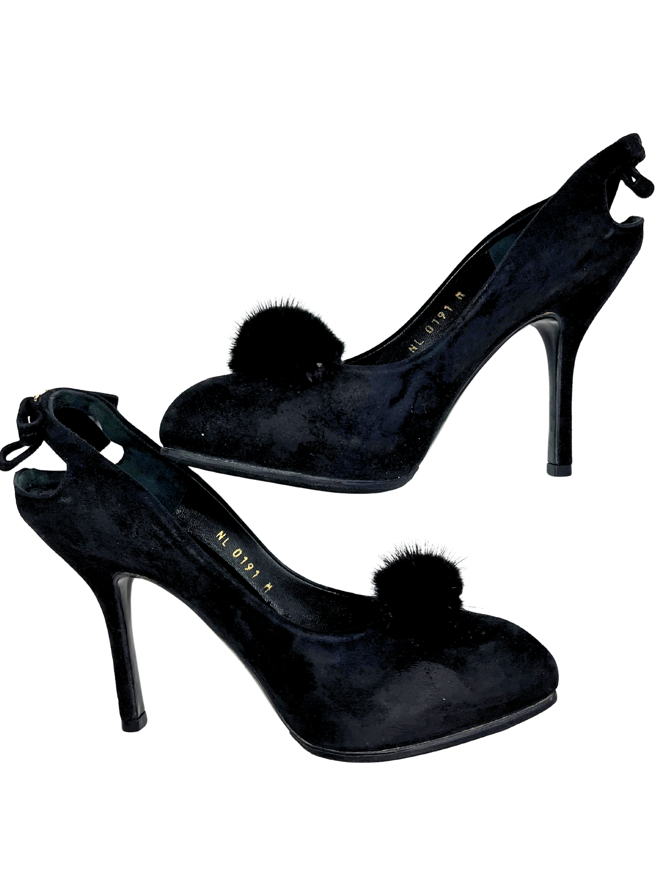 LOUIS VUITTON FUR PUMPS EU35.5