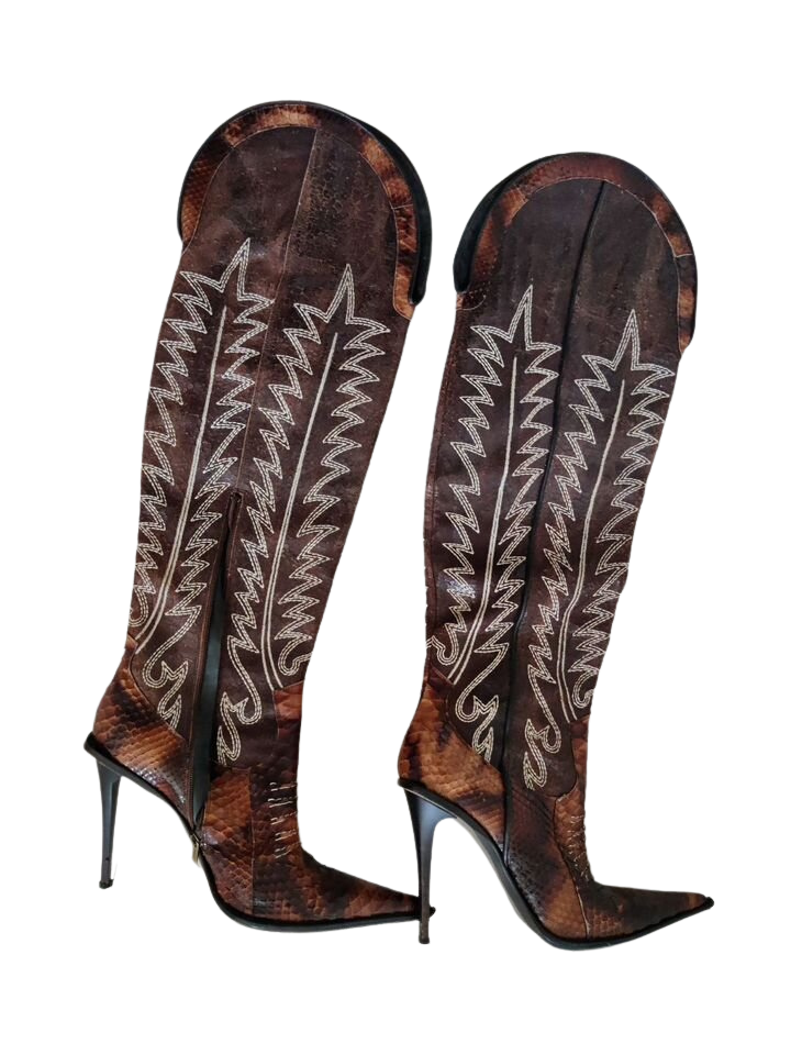 GIANMARCO LORENZI PYTHON BOOTS EU39