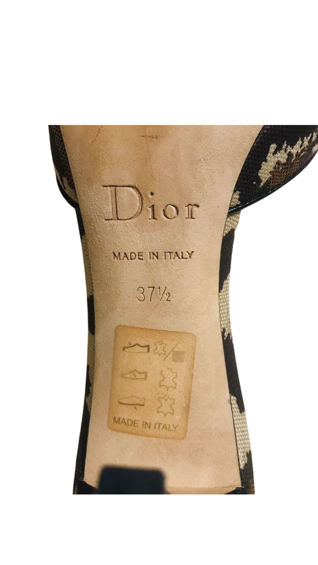DIOR LEOPARD MULES EU37.5