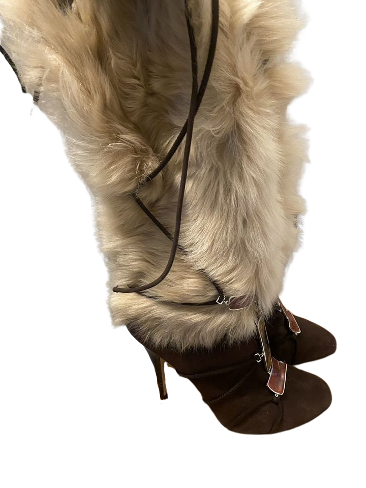 VICINI 2005 EMBELLISHED FUR BOOTS EU39 & EU37