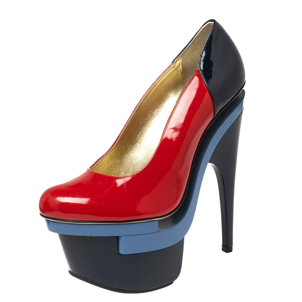 VERSACE TRIPLE PLATFORM PUMP EU38