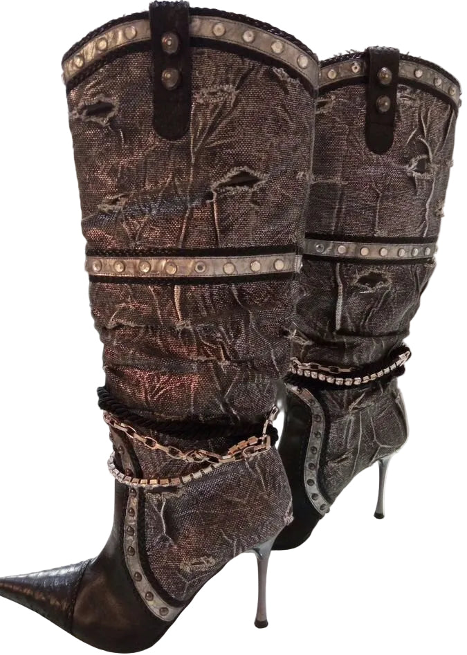 EL DANTES METALLIC BOOTS EU37