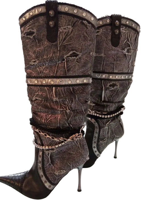 EL DANTES METALLIC BOOTS EU37