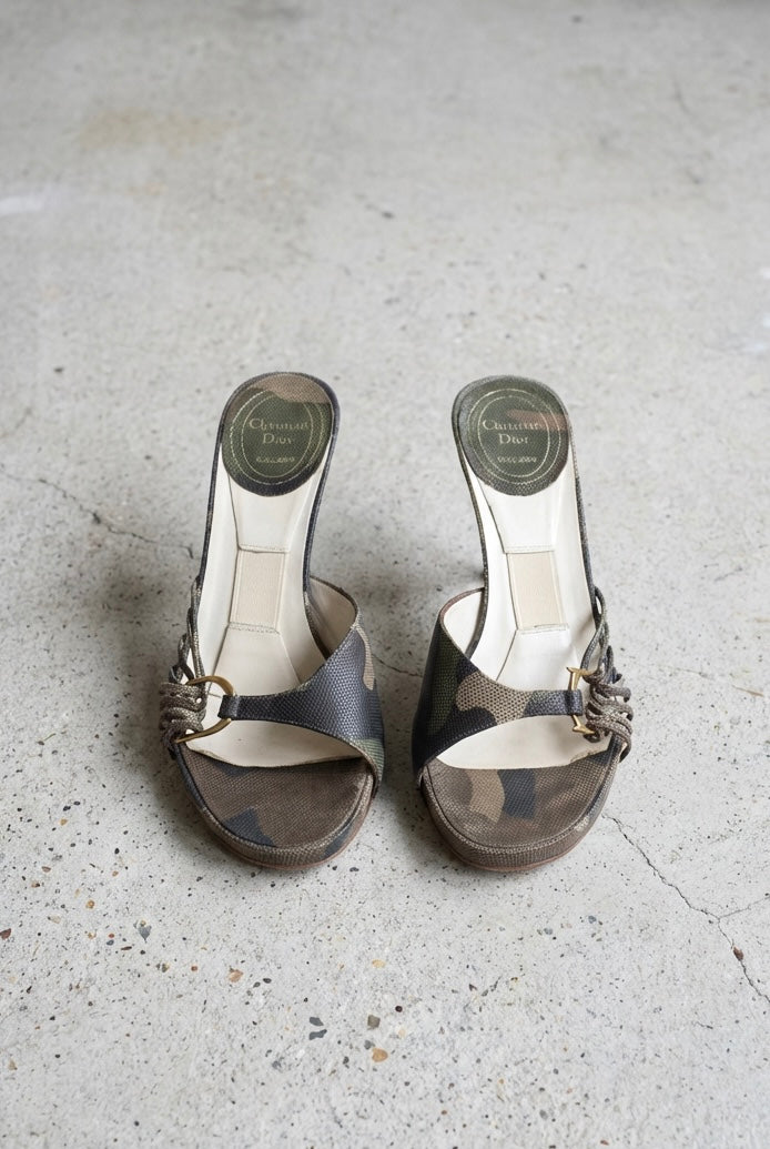DIOR S/S 2001 CAMO MULE EU38