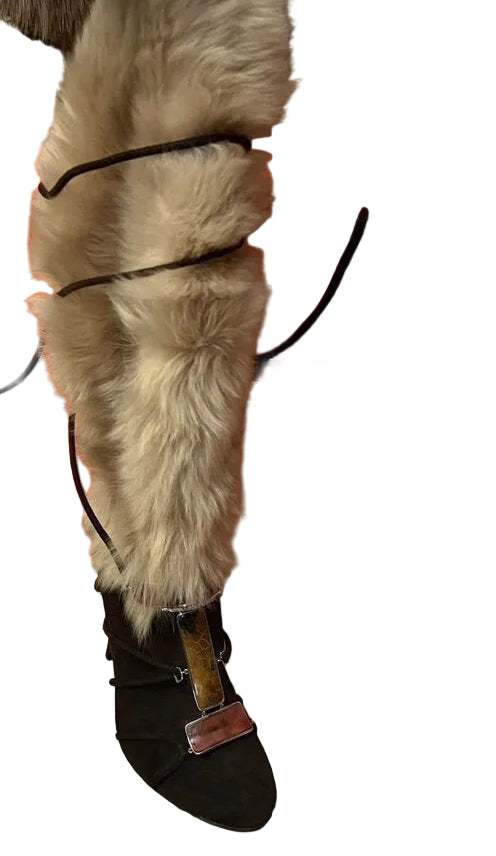 VICINI 2005 EMBELLISHED FUR BOOTS EU39 & EU37