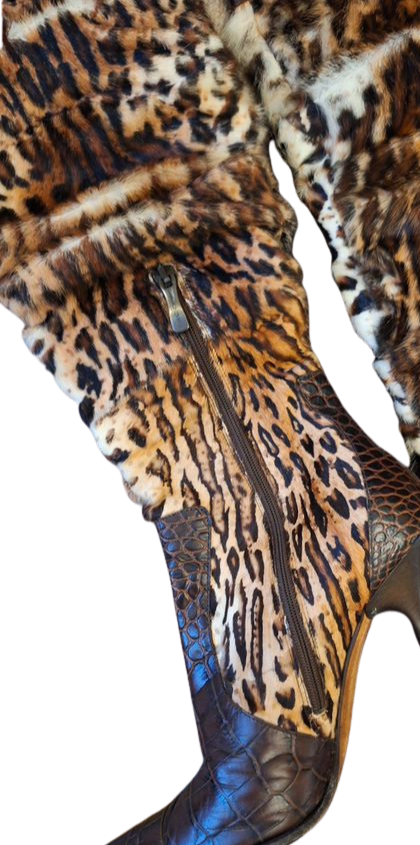 GIANMARCO LORENZI LEOPARD BOOTS EU38