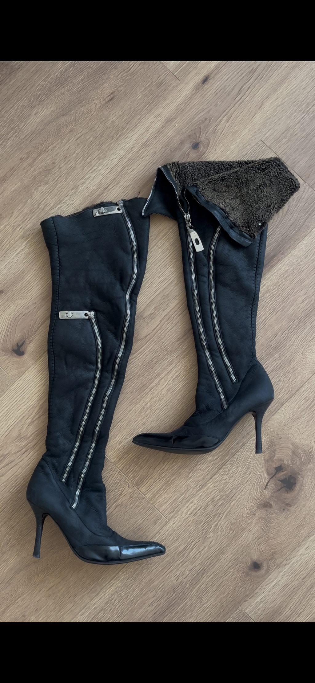 GIUSEPPE ZANOTTI ZIP THIGH BOOTS EU38