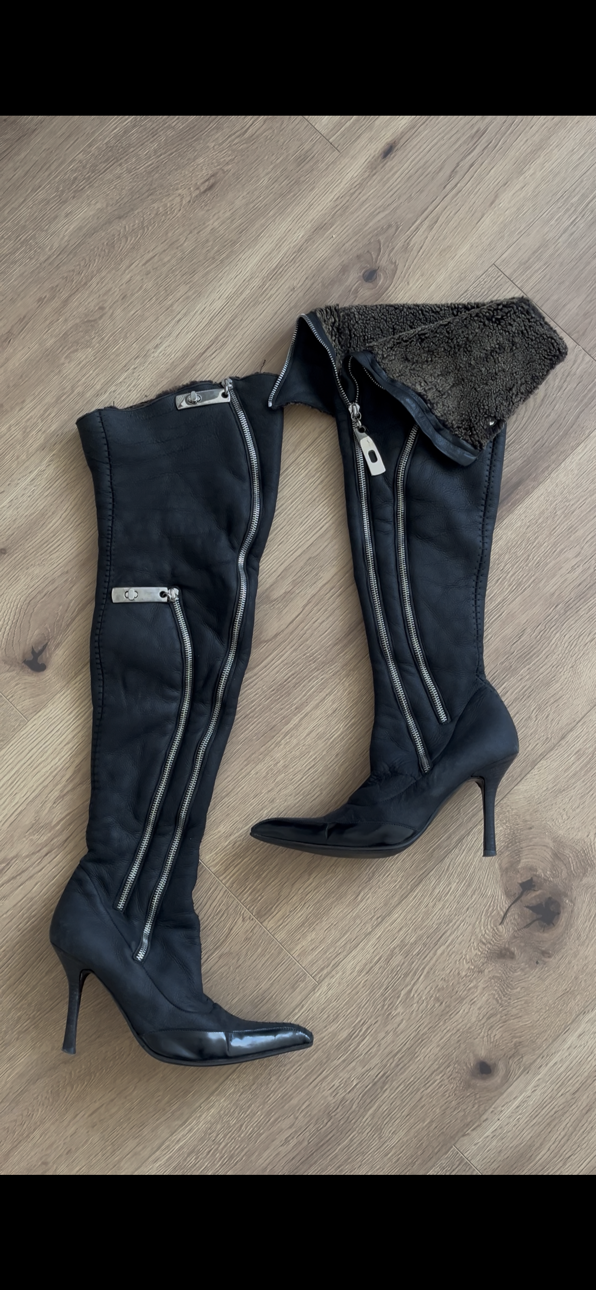 GIUSEPPE ZANOTTI ZIP THIGH BOOTS EU38