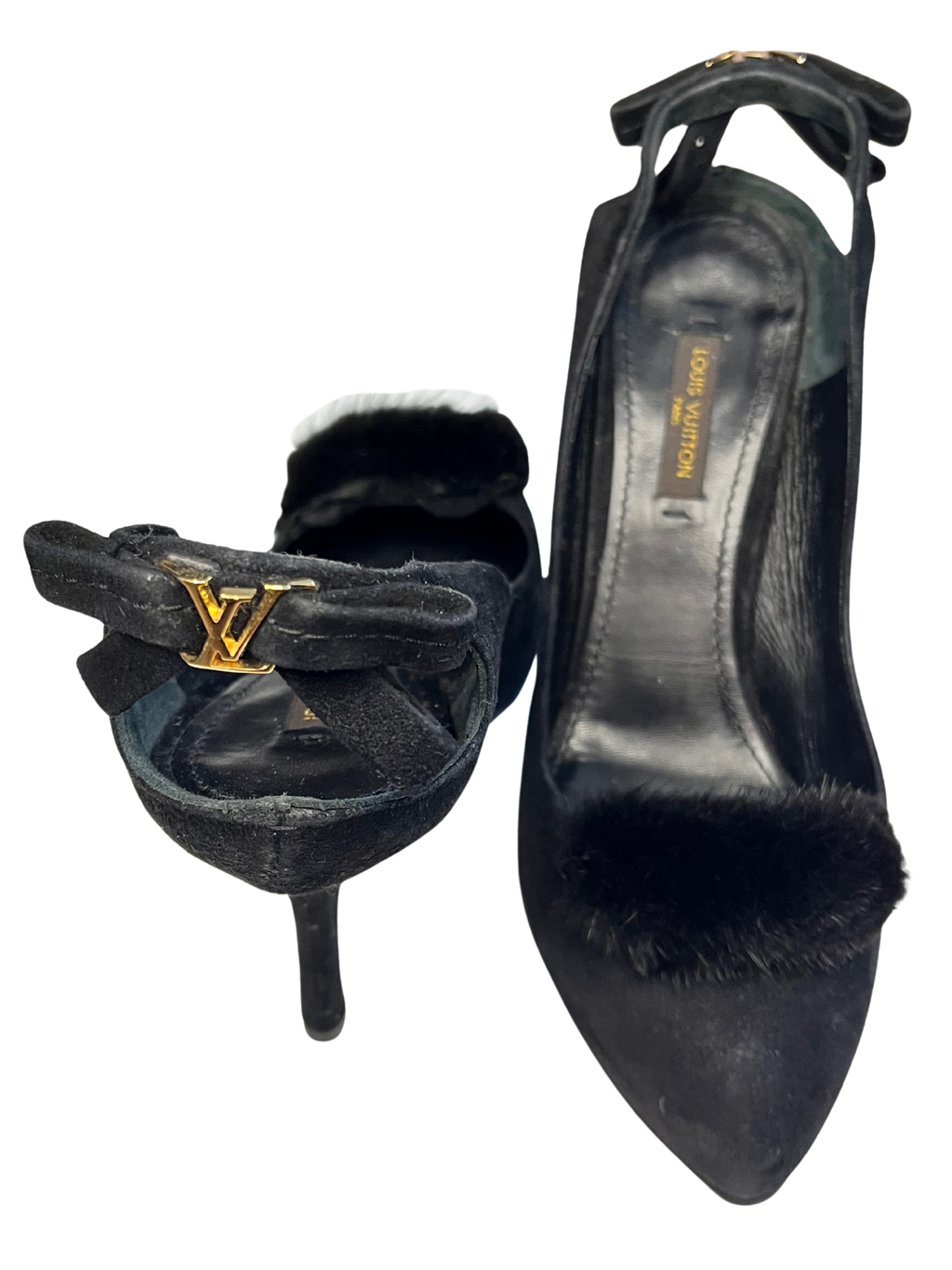 LOUIS VUITTON FUR PUMPS EU35.5