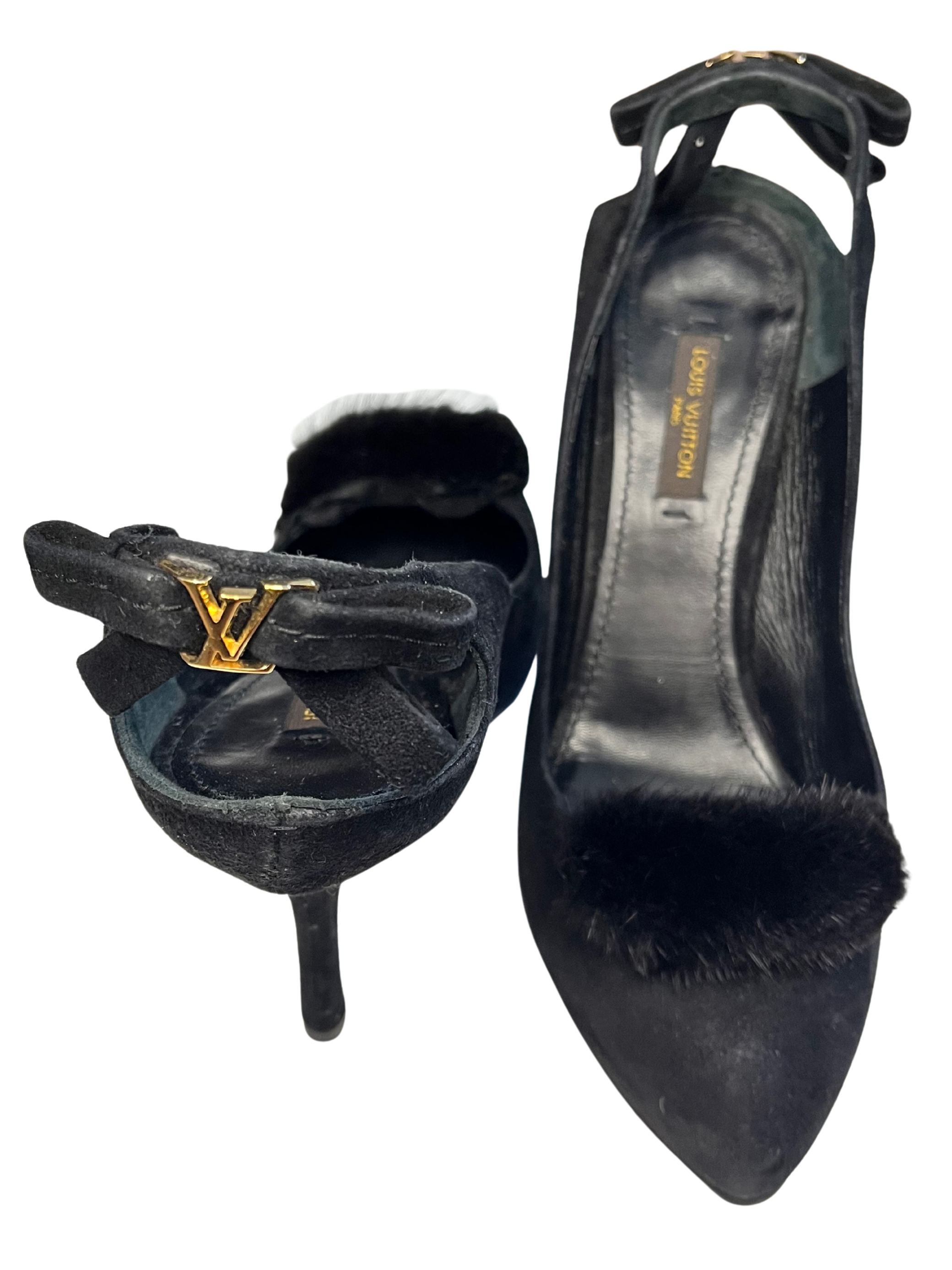 LOUIS VUITTON FUR PUMPS EU35.5
