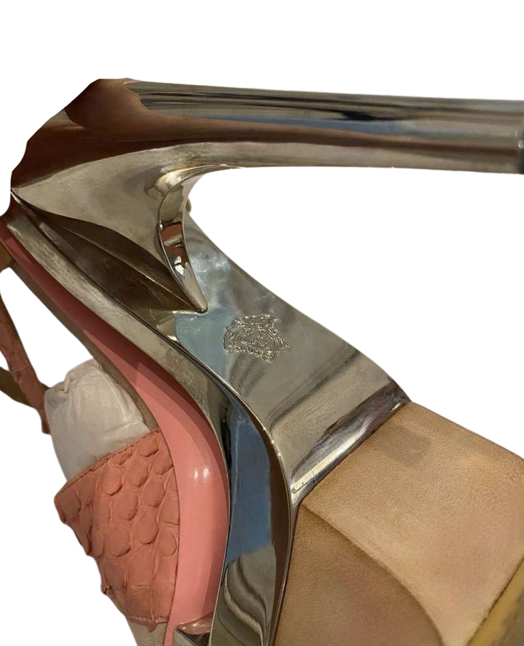 VERSACE TRIPLE PLATFORM PYTHON PUMP EU38